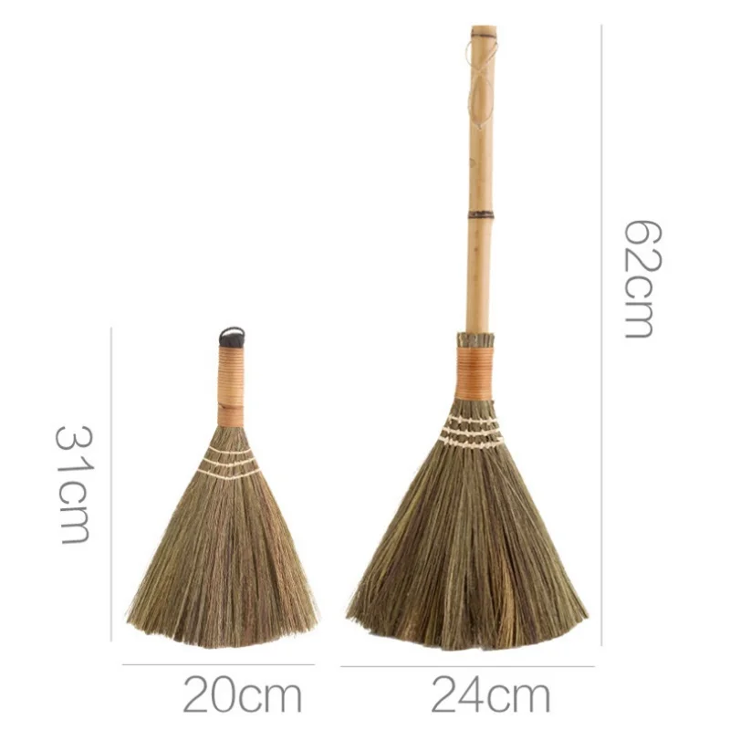 

Manual Soft Fur Broom Japan Wooden Floor Sweeping Archaize Bamboo Branches Broom Hair Grass Handmade Household Cleaning Tools