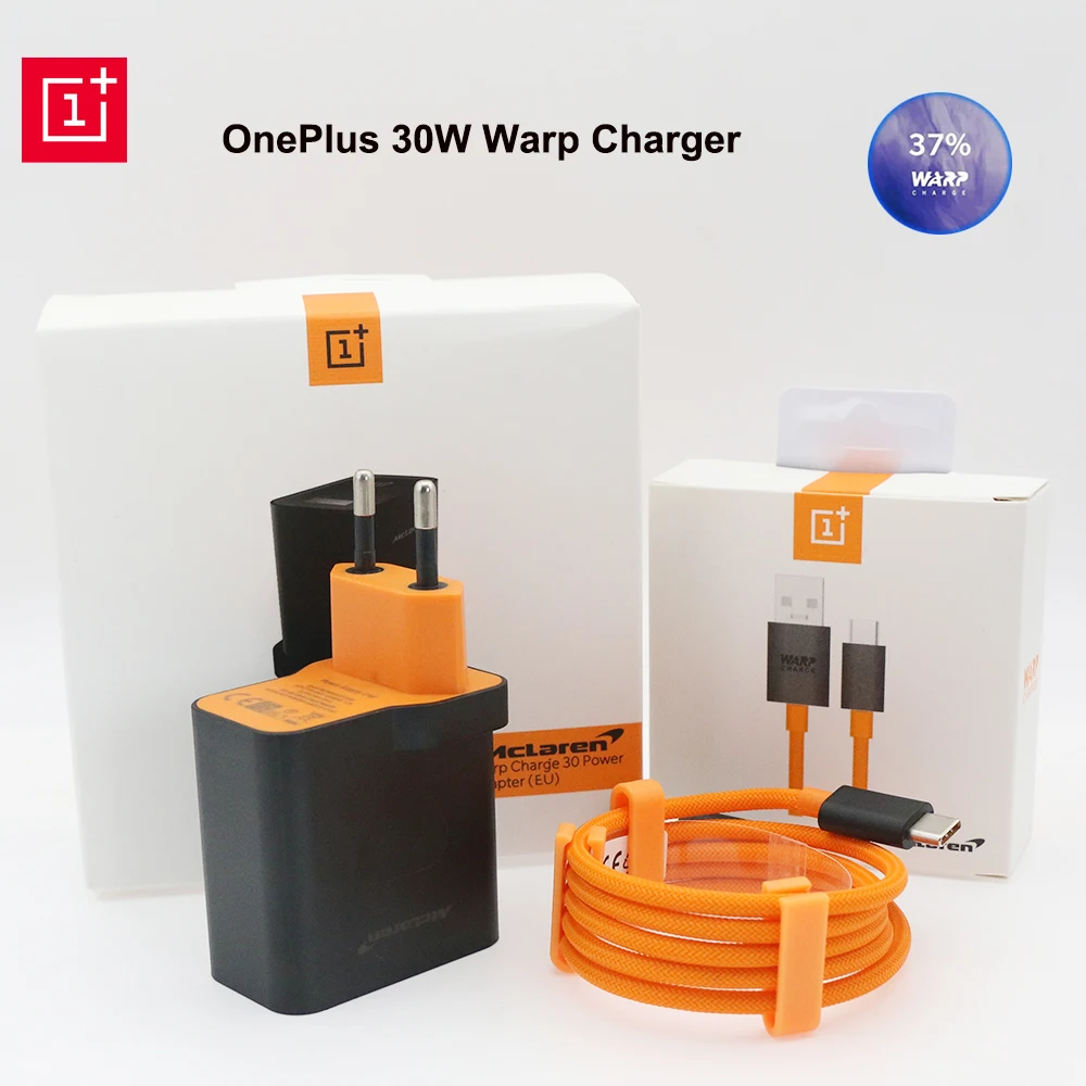 Фото Оригинальное зарядное устройство OnePlus 8 Pro Mclaren Warp 5 В/6 А 30 Вт быстрое USB с Оригинальное зарядное устройство OnePlus 8 Pro Mclaren Warp 5 В/6 А 30 Вт быстрое USB с