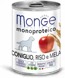 Monge Dog Monoproteico Fruits консервы для собак (паштет), Кролик, рис и яблоки, 400 гр.