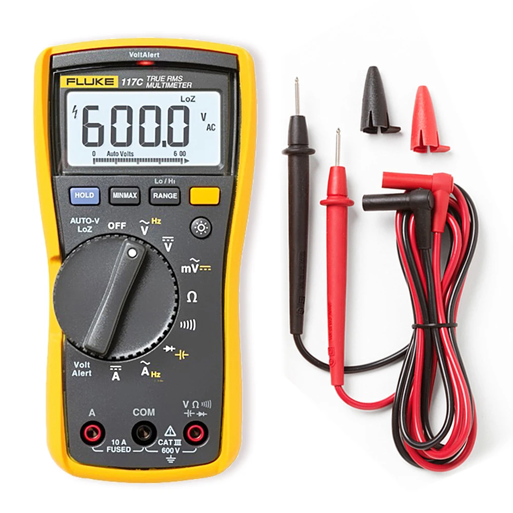 Free Shipping Fluke 117C HAVC VoltAlert Backlight Multimeter 117 True RMS Инструменты