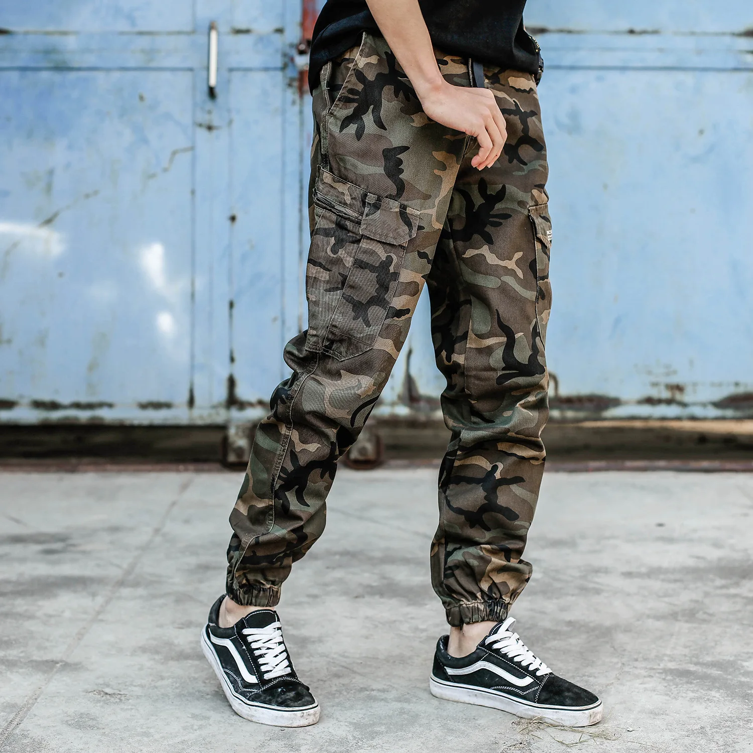 

2021New Spring Hip Hop Joggers Men Black Harem Pants Multi-pocket Ribbons Man Sweatpants Streetwear Casual Mens Pants 28-40