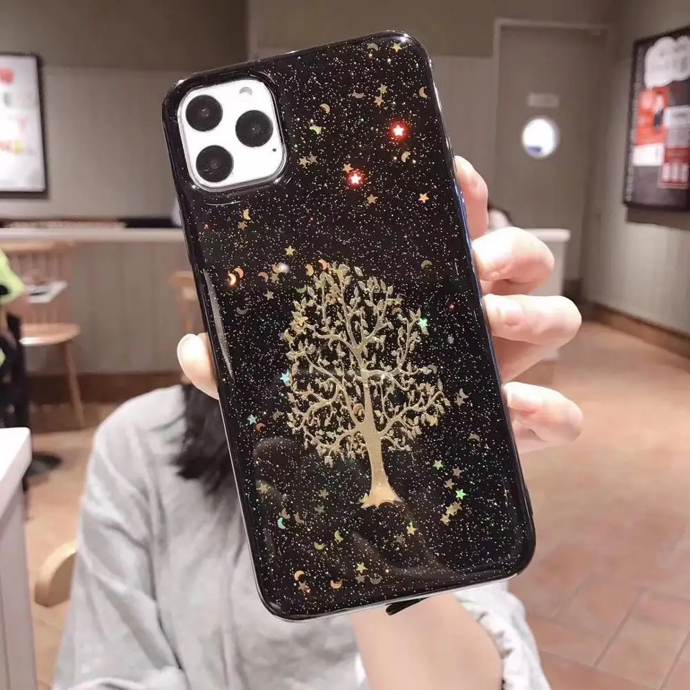 Шикарный Блестящий чехол для телефона iPhone 11 Pro Max XR XS X 6 6S 7 8 Plus эпоксидный задняя