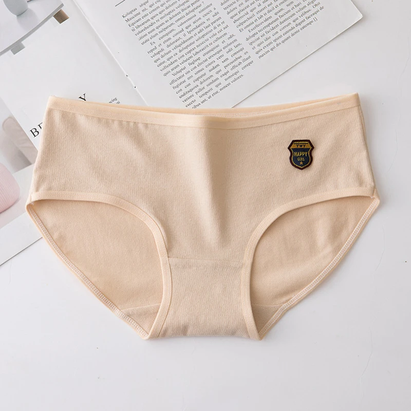 

Fashionable Women 's Underwear Pure Cotton Lovely Girl 's Underwear Medium Waist Large Playful Comfortable Breathable Briefs