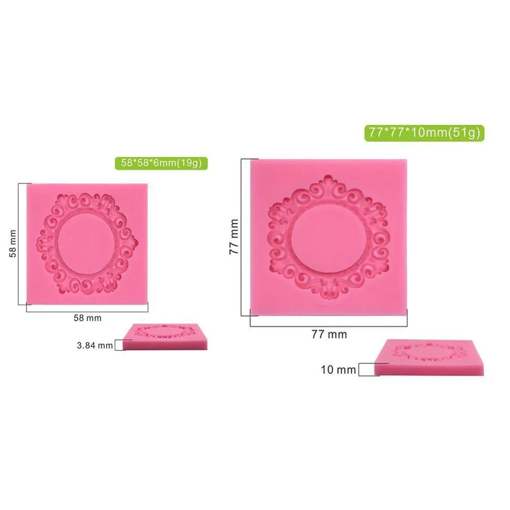 

Oval European Style Lace DIY 3D Chocolate Birthday Fondant Mold Cookie Silicone Cake Baking Tools Mould Decorating Gumpaste P0A8