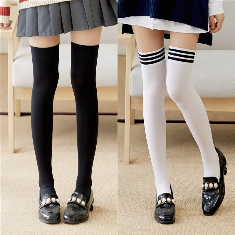 

Sexy Socks Striped Long Socks Women Long Stockings Warm Thigh High Socks For Ladies Girls New Fashion Striped Knee Socks Women