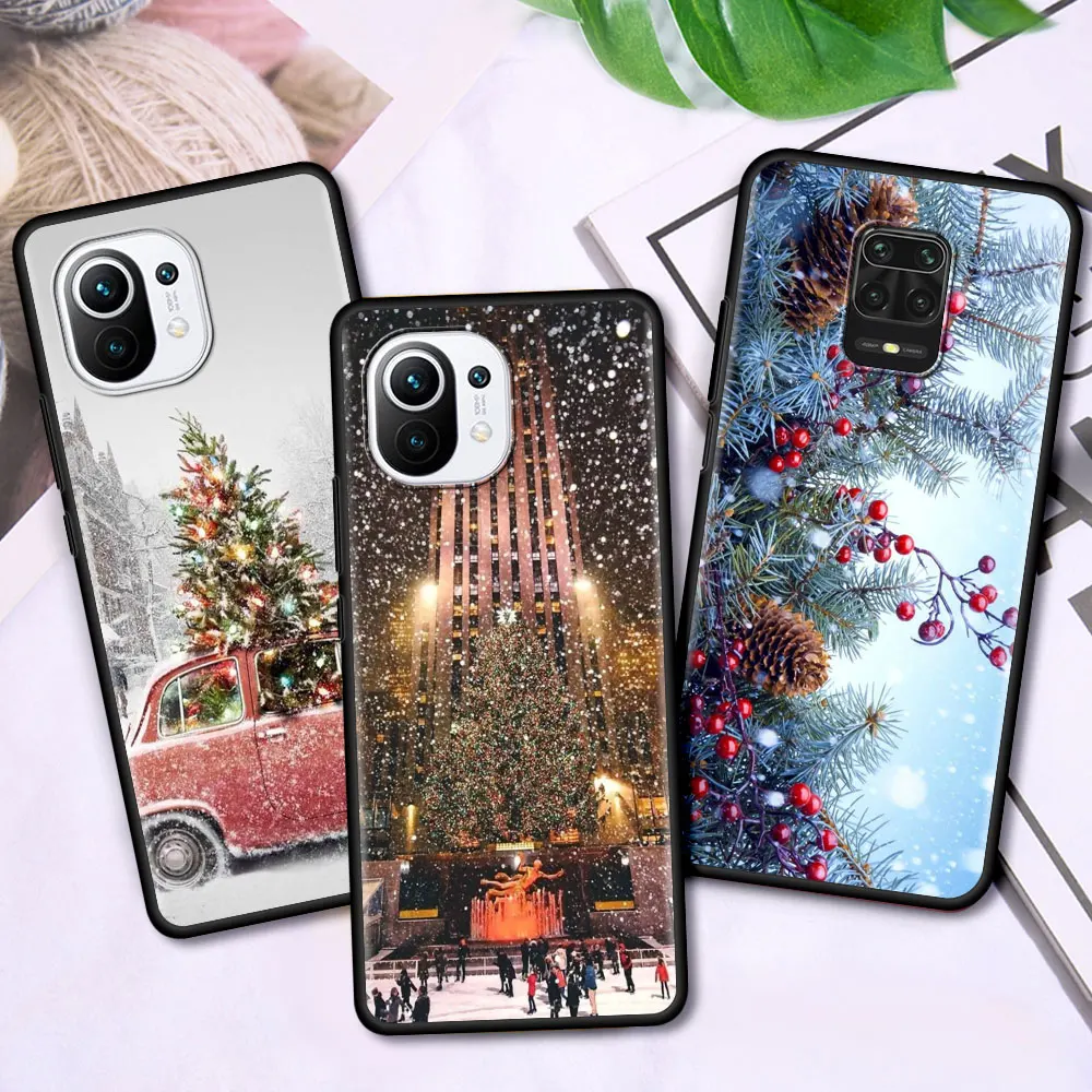 

Winter New York Central Hard Black Case For Xiaomi Mi Note 10 11 10T Pro 9 CC9E 8 11T 9SE 11 Lite 5G 11Ultra Soft Phone Cover