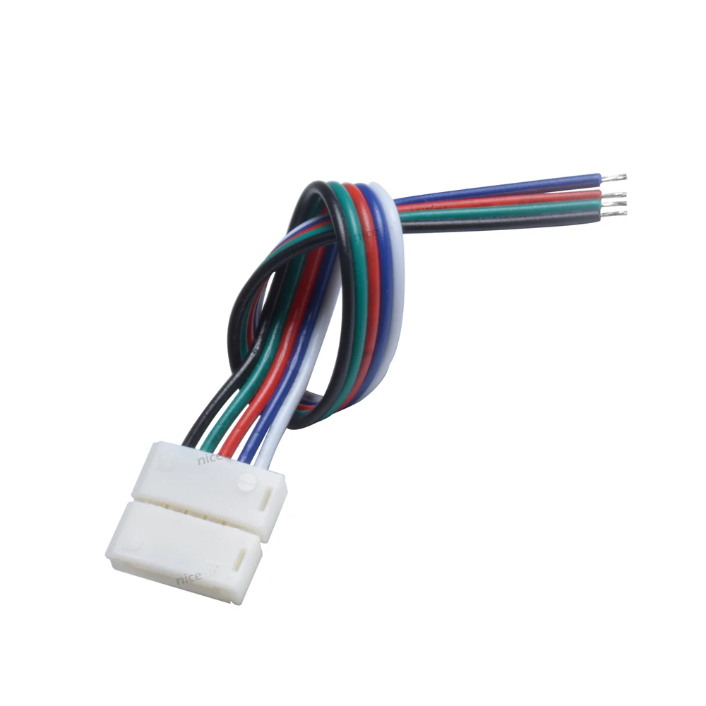 5 шт./лот Pin коннектор RGBW Solderless с 15 см кабель для 12 мм 5050 Светодиодная лента
