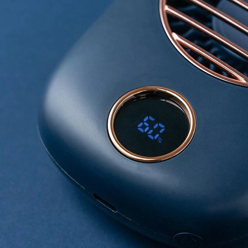 

Personal Portable Neck Fan Hanging Neck Fan Rechargeable Outdoor Handheld Portable Silent Mini Cooling Fans LED Display