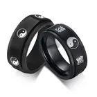 YWSHK 6 мм модное черное вращающееся кольцо в китайском стиле тайчи для мужчин и женщин Инь Янь Сплетницы панк аксессуары для друзей подарок
