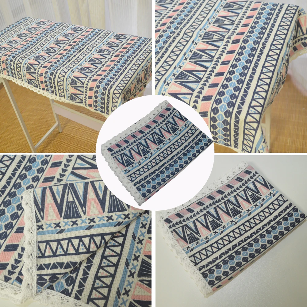 Этнические льняные хлопковые кружевные скатерти для дома с принтом