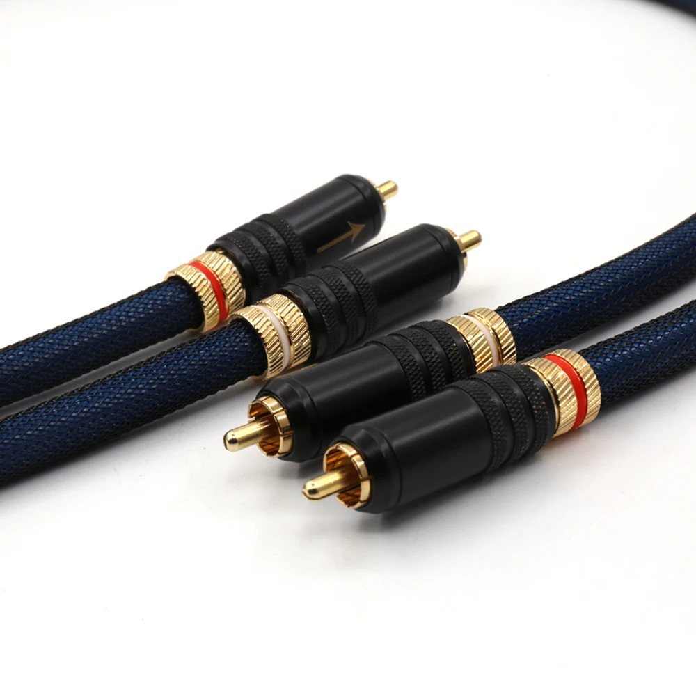 Yter SQ 88B 5N OCC чистый Медь с серебряным покрытием RCA Interconnet кабель WBT 0144 и гнездом для
