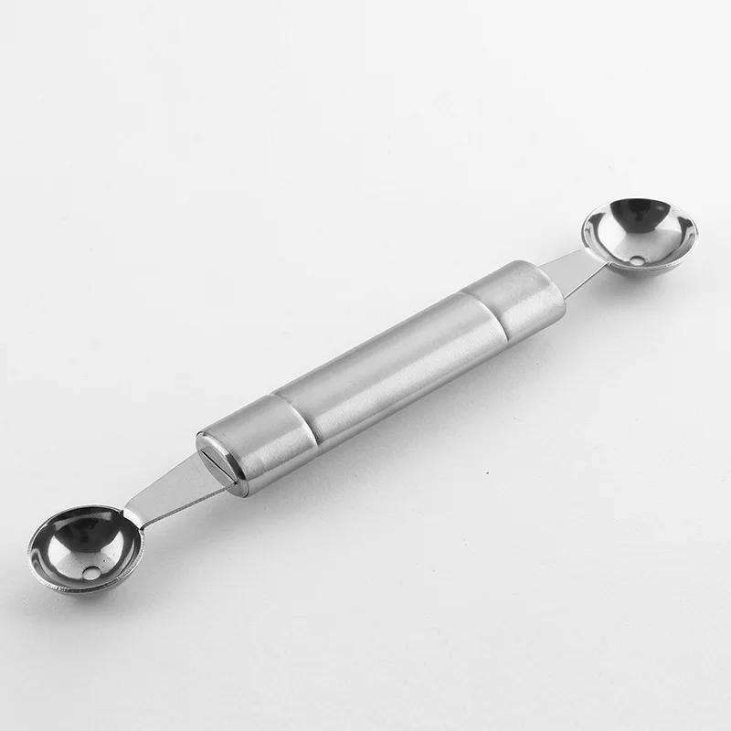 Маленький нож для фруктов из нержавеющей стали с двойной головкой шаровой резец