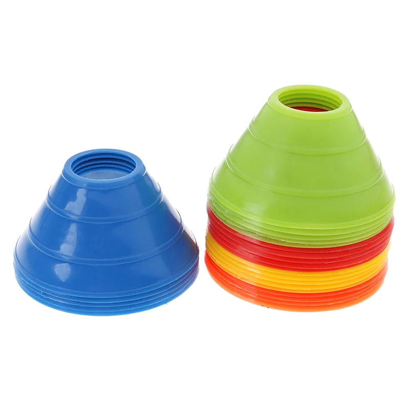 5 шт. конусных маркеров для роликового катания и футбольных тренировок с логотипом, пластик, размер 9 * 5 см, вспомогательное спортивное оборудование.