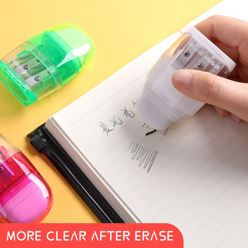 

M&G 2 In 1 2B Sharpener + Eraser Multifunctional Pencil Cutter Manual Multi-function Children Knife Stationery Planer Sharpener