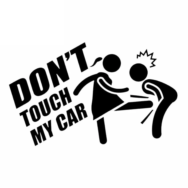 

New Hot Sell Personality Car Stickers DON'T TOUCH MY CAR Decals Auto Stickers PVC 16CM*10CM