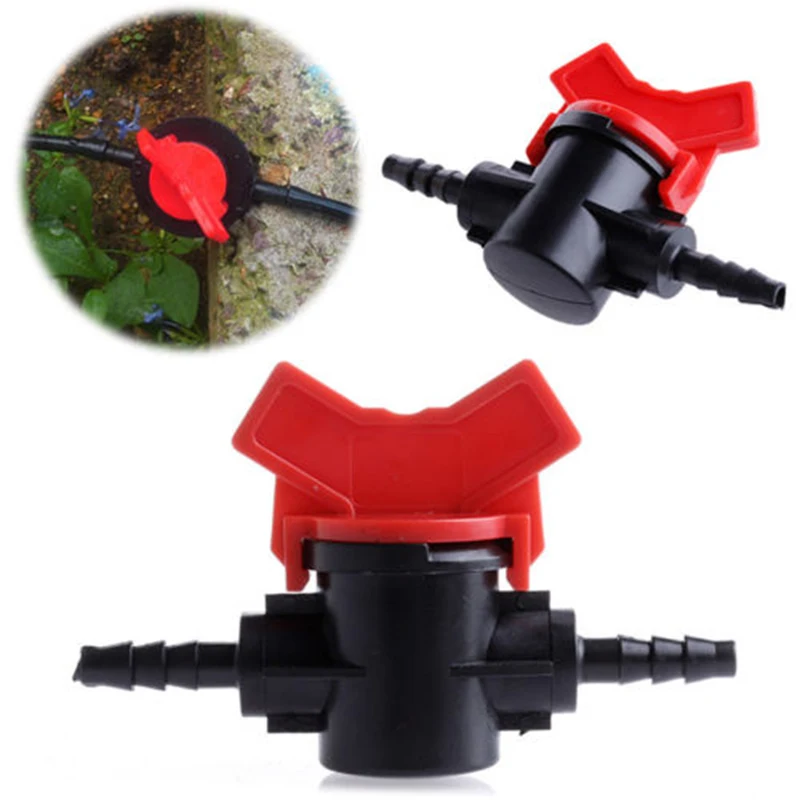 

New 4mm PCV Fitting Coupling Pipe Irrigation, Water Hose Switch Plastic Valve