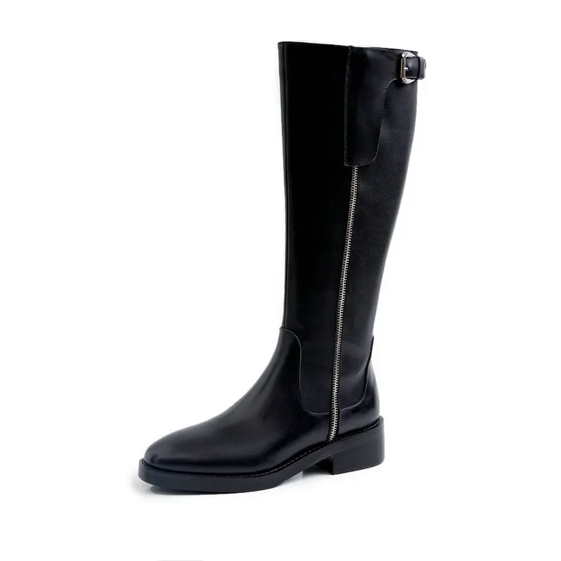 Дизайнерские Сапоги с высоким голенищем из натуральной кожи Пикантные женские