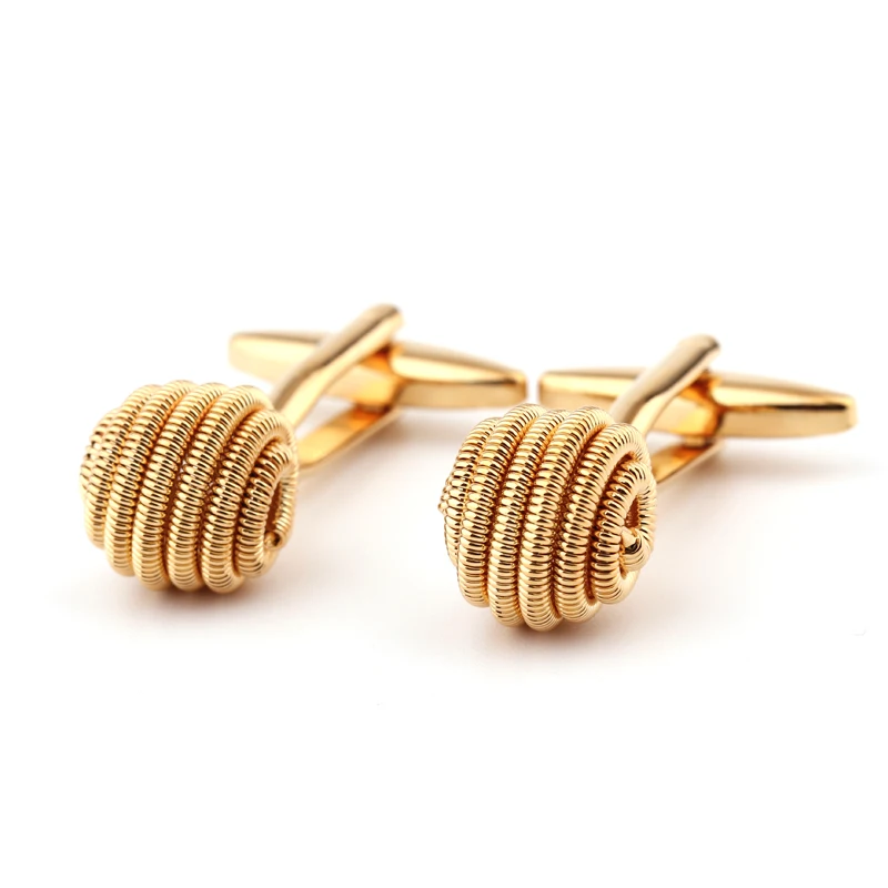Golden twist shape Cufflinks French shirt Cuff Links free shipping | Украшения и аксессуары