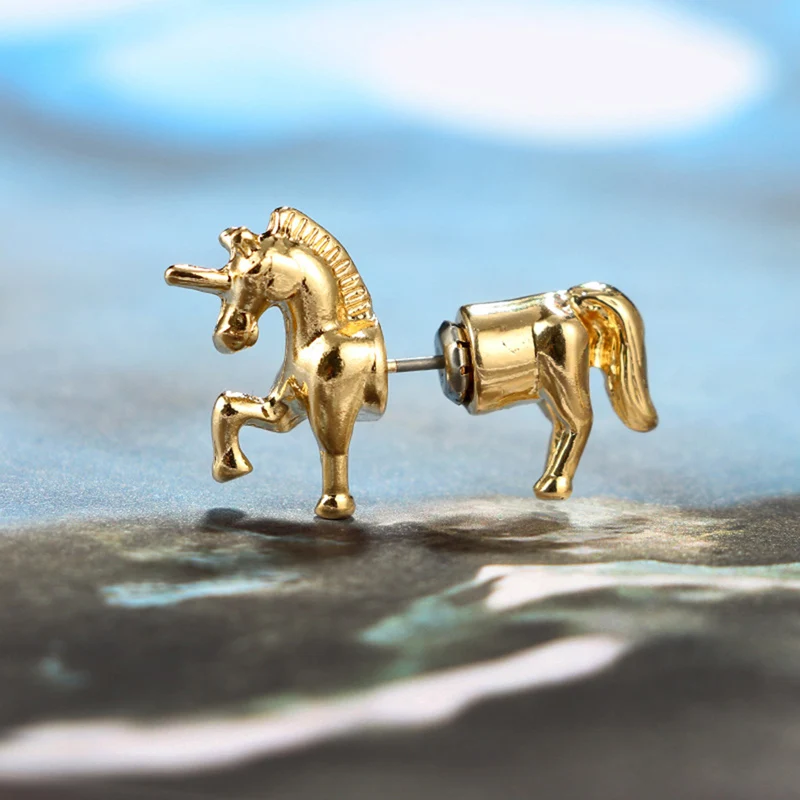 2020 модные Единорог стад серьги комплект ювелирных изделий для женщин в стиле