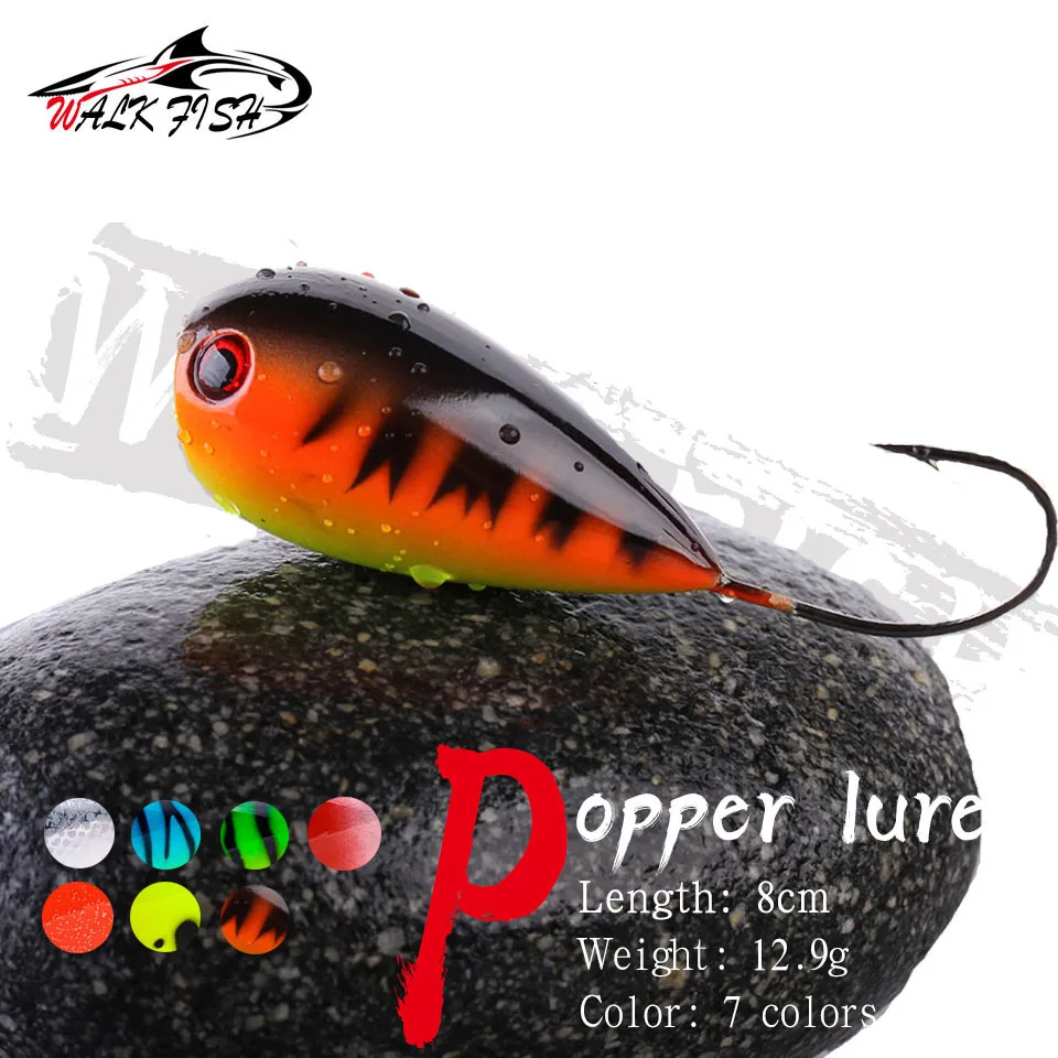 WALK FISH хорватское яйцо Поппер рыболовная модель 8 см 12 9 г плавающие воблеры