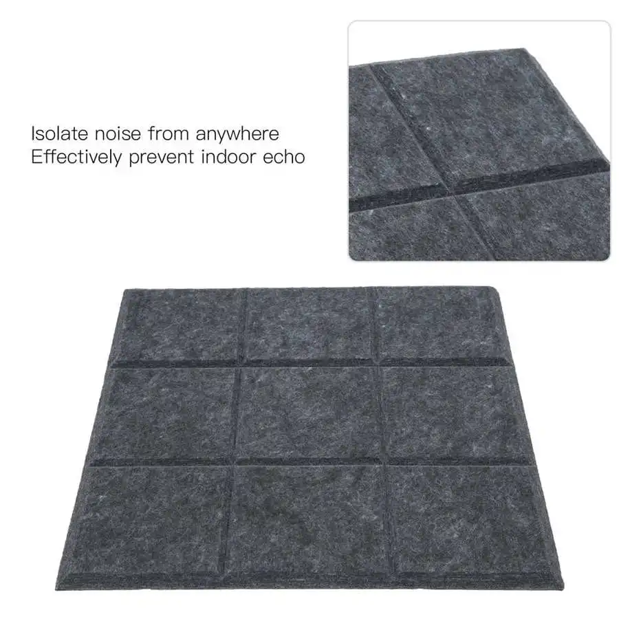 6 шт. звукопоглощающие войлочные небольшие звукоизоляционные панели для