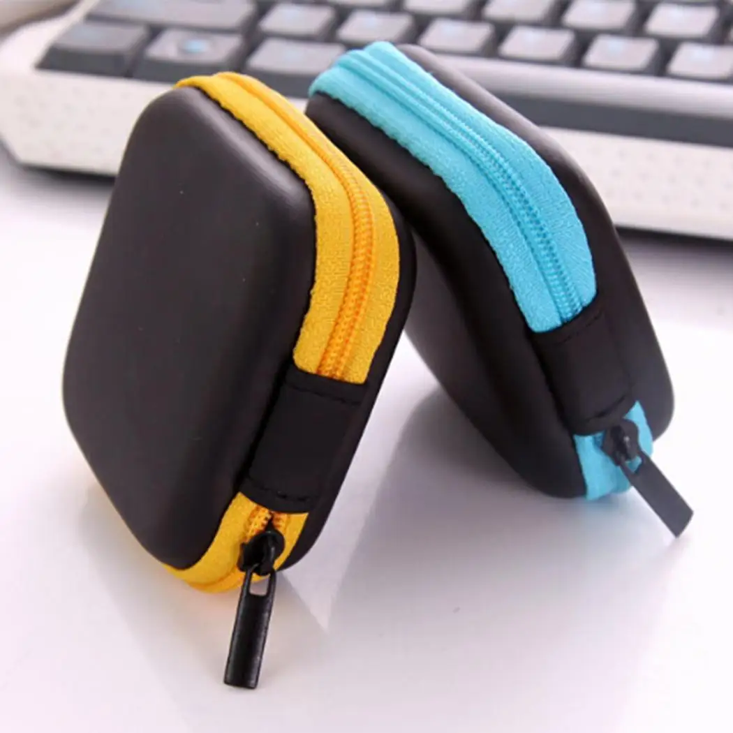 Квадратная гарнитура EVA Box Портативный многофункциональный наушник USB кабель