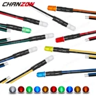 Набор светодиодных ламп, 12 В, 5 мм, теплый белый, красный, зеленый, синий, желтый, оранжевый, УФ, розовый