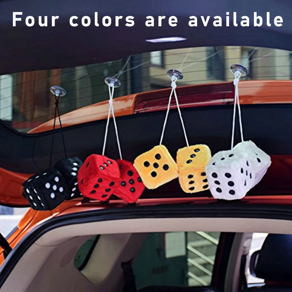 

Car Plush Dice Decoration Rear View Mirror Hanging Pendant Ornament Home Decor