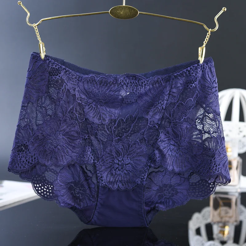 Женское нижнее белье из модала с высокой талией сексуальное кружевное трусики