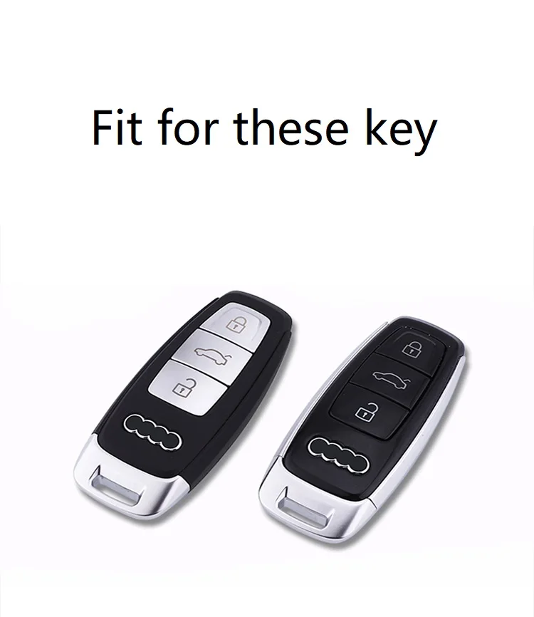 

Genuine Leather Handmade Car Key Cover key Case For Audi A6 C8 A7 A8 Q8 2018 2019