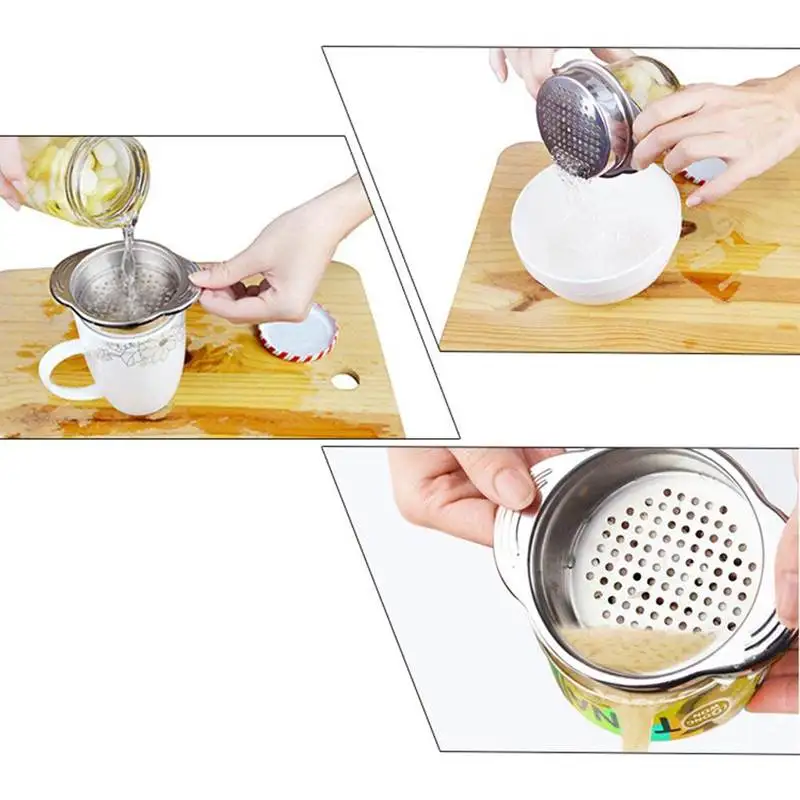 2-Pack Stainless Steel Food Can Drainer Strainer Sieve Tuna Oil Press Squeezer Opener Str | Бытовая техника