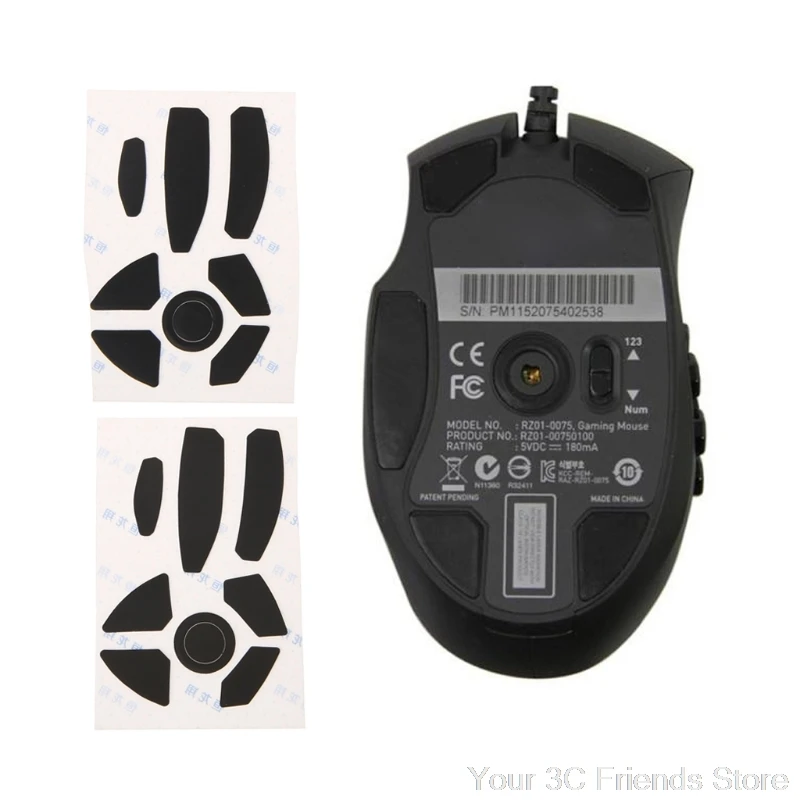 2 комплекта 0 6 мм толщина замена мыши Ноги коньки для Razer Naga Epic Hex Ju29 20 Прямая