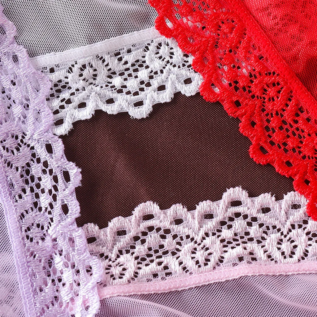

Women Panties Brief Sexy Underwear lace Soft mesh Seamless solid D91206