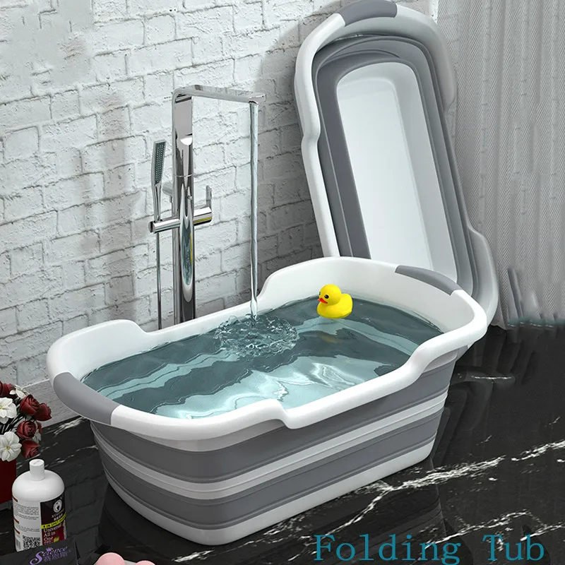 

Portable Collapsible Bathtub Baby Bath Portable Silicone High Capacity Wash Storage Non-slip Dog Tub Foot Bath Tub Pet Hot Tub