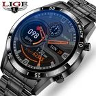 Смарт-часы LIGE мужские водонепроницаемые с сенсорным экраном и Bluetooth