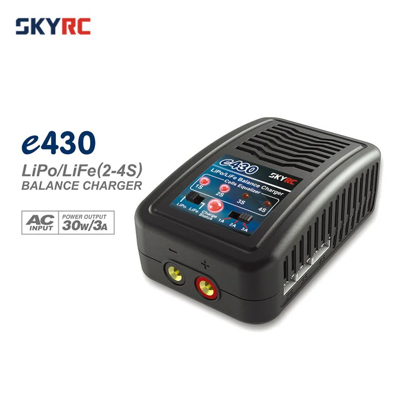 

Original SKYRC e430 30W 3A Battery Charger AC100-240V 2-4 cells 200mA for RC Car Drone Boat Lipo LiFe Balance Charger