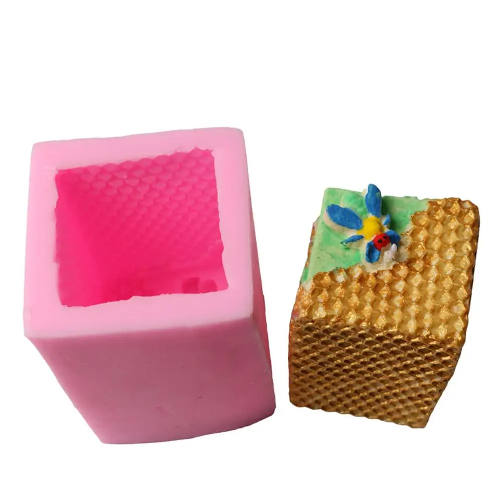 Новая DIY Форма пчелиное гнездо свеча силиконовая форма 3d квадратная помадка для
