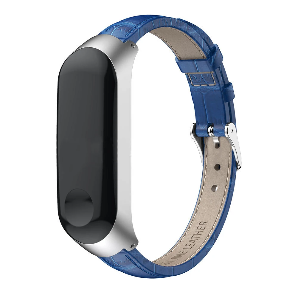 Цветной кожаный ремешок для xiaomi Mi Band 4 3 металлический сменный MiBand | Электроника