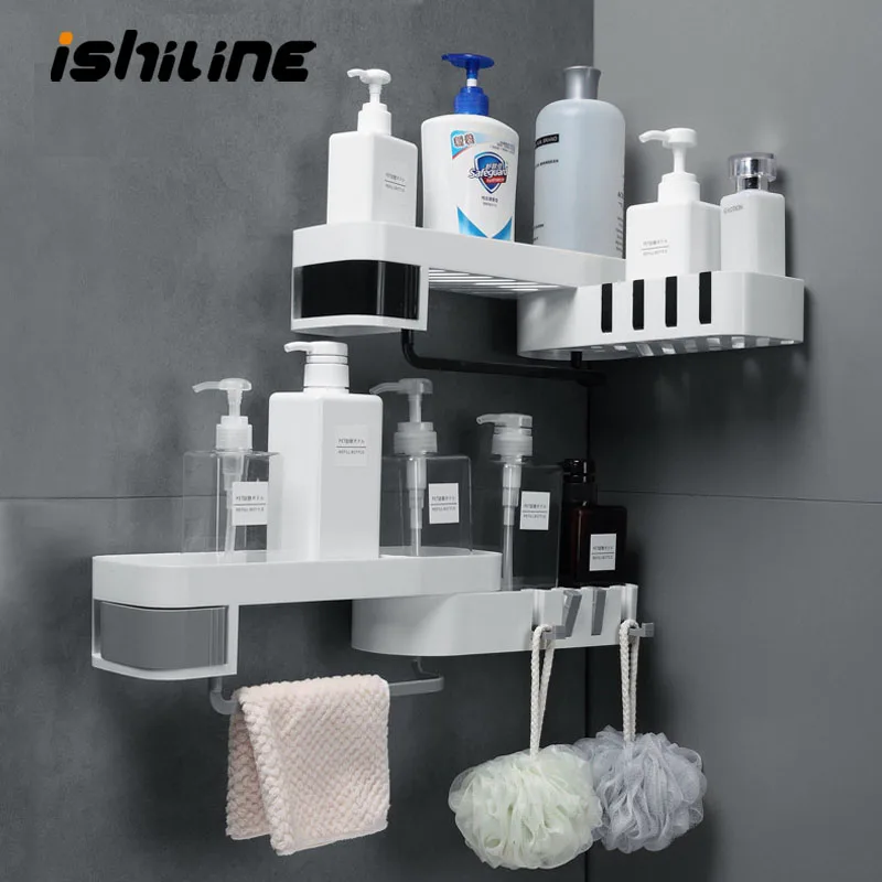 Новый вращающийся стеллаж для хранения Бесплатная удар настенный Ванная комната