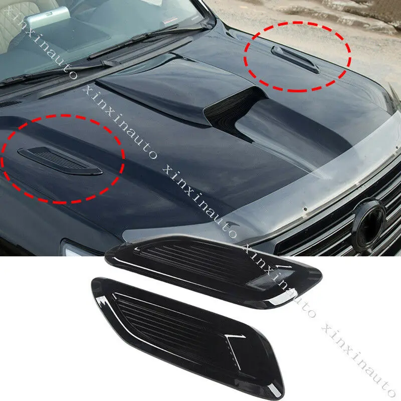 

Simulation Hood Vent Decor Side Air Flow Sticker For Toyota Land Cruiser LC200