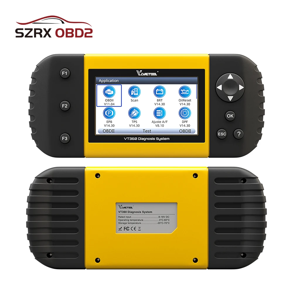 VDIAGTOOL VT600 VT300 VT360 ABS подушка безопасности SAS BRT EPB DPF TPA TPMS Immo инжектор сброса масла OBD2