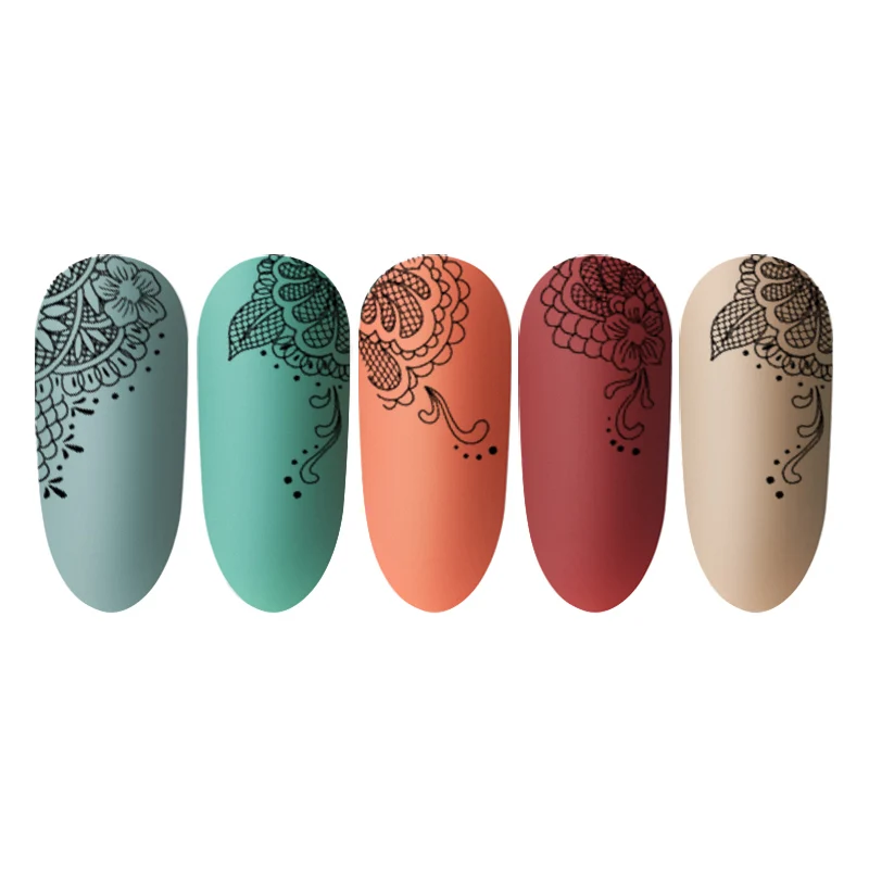 1 лист черного/белого сексуального Кружева для ногтевого дизайна водные