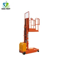 self propelled electric aerial order picker for unloading goods