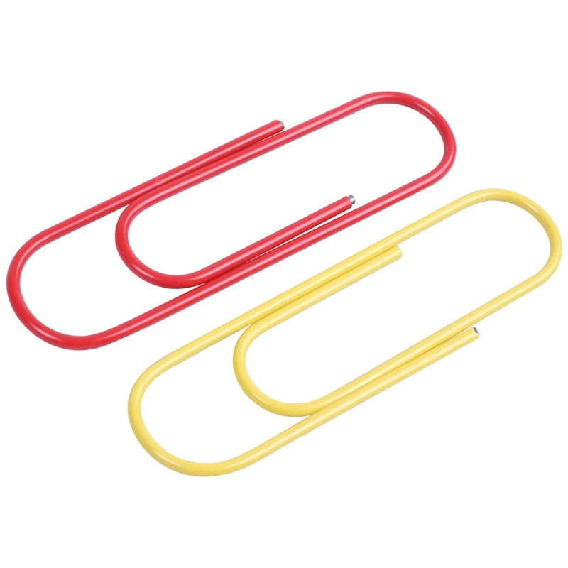 

Super Large Paper Clips Vinyl Coated, 30 Pack 4 Inch Assorted Color Jumbo Paper Clip Holder, Multicolored Giant Big Sheet Holder