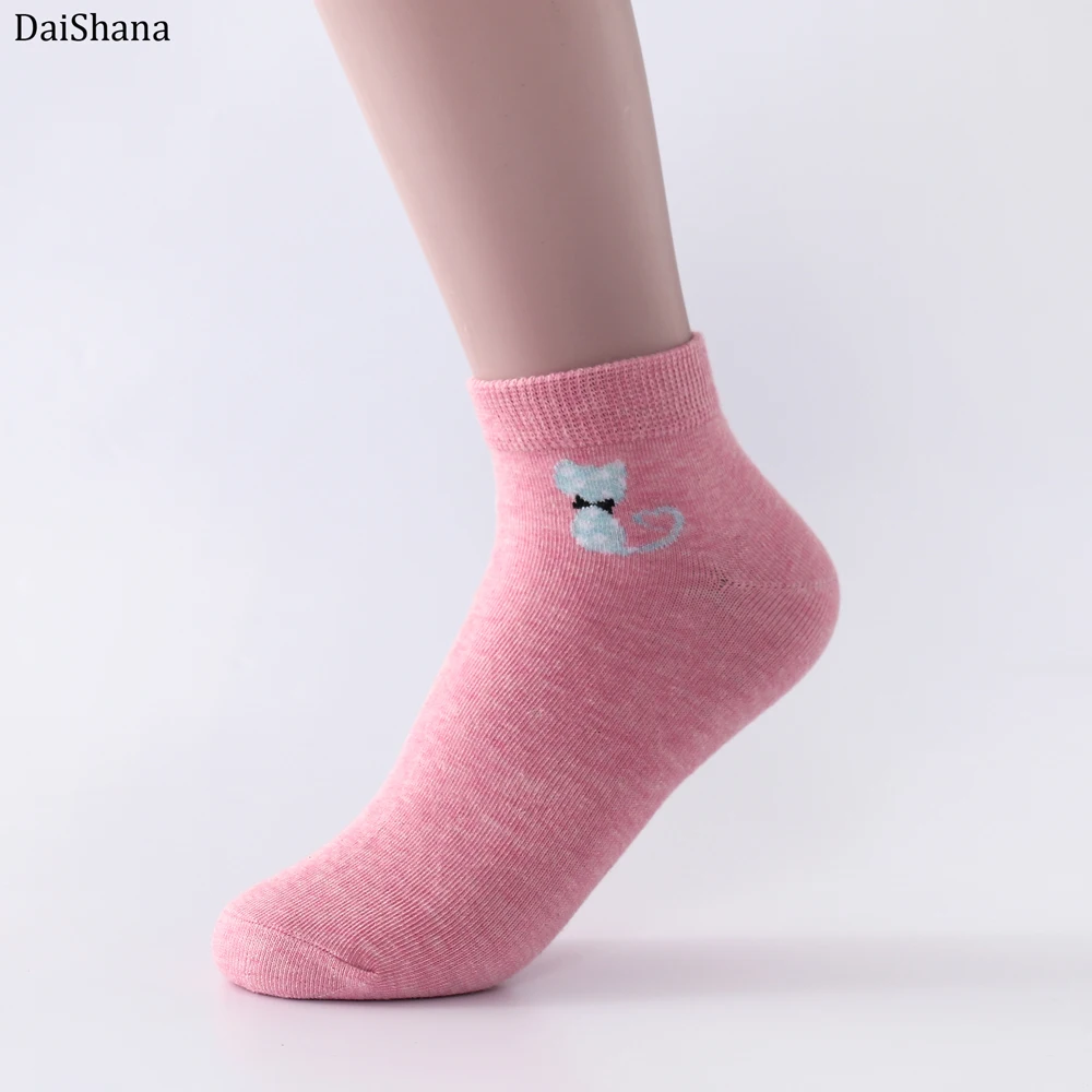 DaiShana весенне-летние теплые удобные хлопковые носки с котом из бамбукового