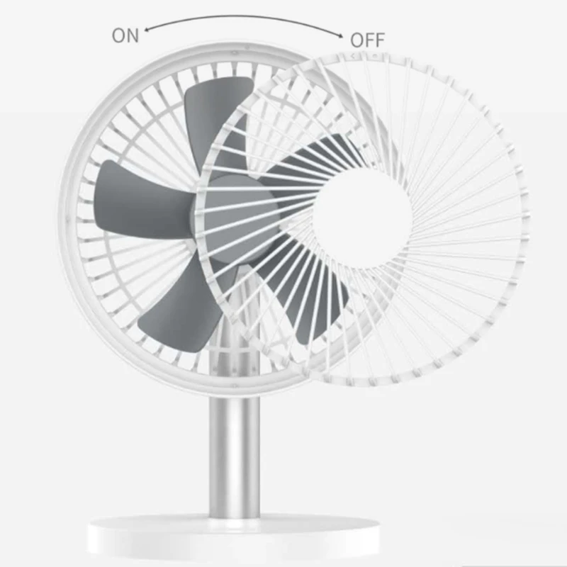 

ABS+PP Desktop Fan Simple and Stylish Small Fan Bedroom Living Room Silent Desktop Fan