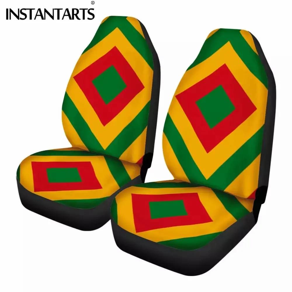 

INSTANTARTS Rainbow Pattern Car Front Seat Cover Driver Seat Protect Case Fit Most Car Colorful Slip-Resistant Car Seat Cushion