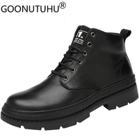 mens winter boots big size 39 47 shoe ankle boot man autumn shoes nice genuine leather cowhide tactical military boots for men