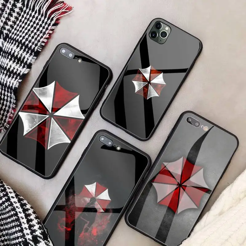 

Umberlla Corporation Phone Case Glass Fundas Coque For IPhone 12 11 Pro Max Cases XR XS 7 8 Plus Cover Carcasa
