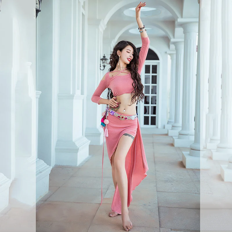 

Женская одежда для танца живота, новая осенняя юбка, набор для взрослых, восточные Индийские танцы, начинающий танцор, одежда для выступлени...